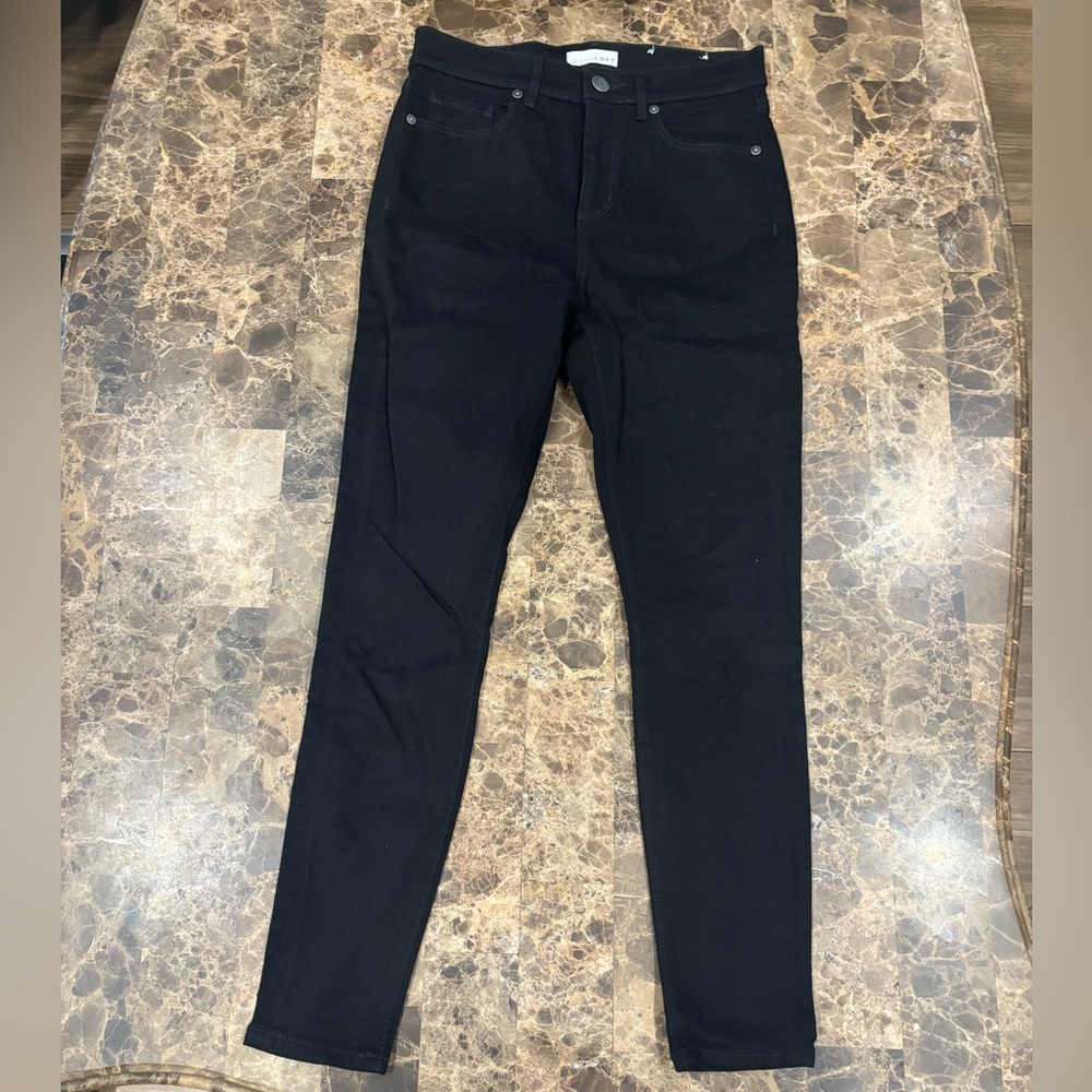 LOFT Black High Waist Skinny Jeans